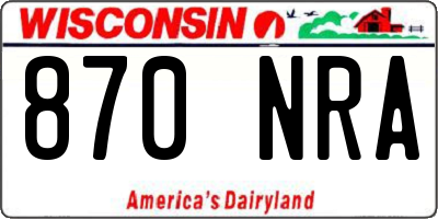 WI license plate 870NRA