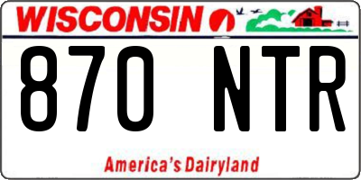 WI license plate 870NTR