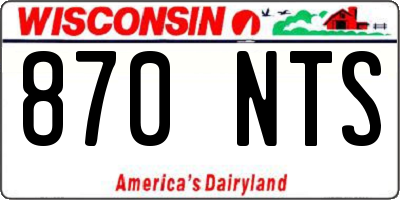 WI license plate 870NTS