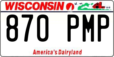 WI license plate 870PMP