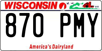WI license plate 870PMY