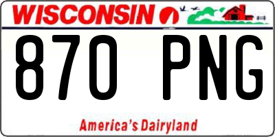 WI license plate 870PNG
