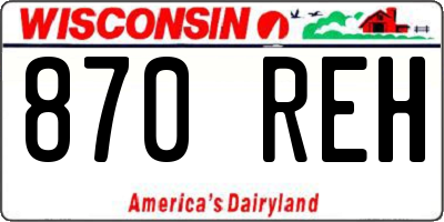 WI license plate 870REH