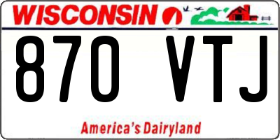 WI license plate 870VTJ