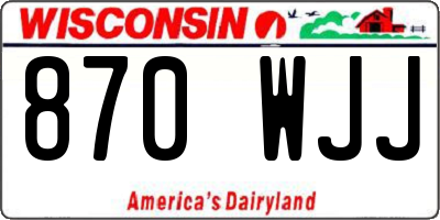 WI license plate 870WJJ