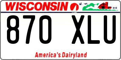 WI license plate 870XLU