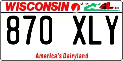 WI license plate 870XLY