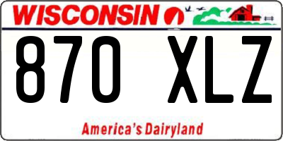 WI license plate 870XLZ