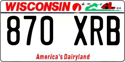 WI license plate 870XRB