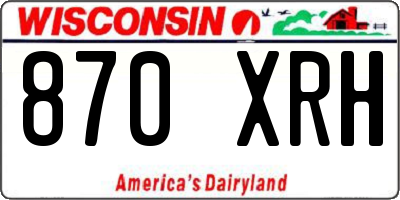 WI license plate 870XRH