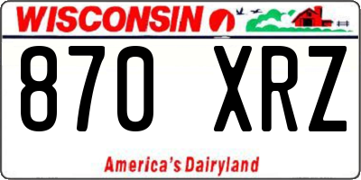 WI license plate 870XRZ