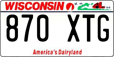 WI license plate 870XTG