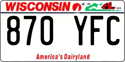 WI license plate 870YFC