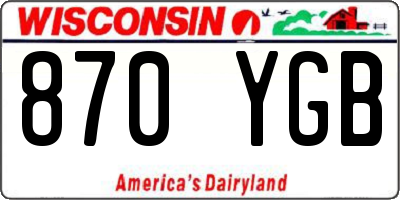 WI license plate 870YGB