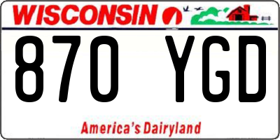 WI license plate 870YGD