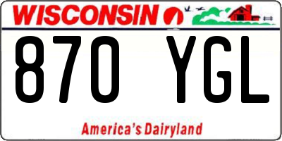 WI license plate 870YGL