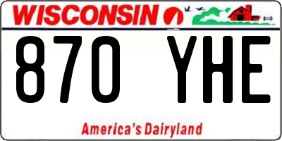 WI license plate 870YHE