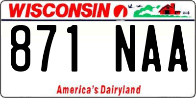 WI license plate 871NAA