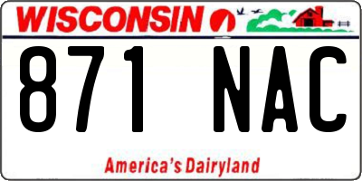 WI license plate 871NAC