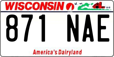 WI license plate 871NAE