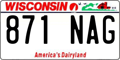 WI license plate 871NAG