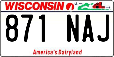 WI license plate 871NAJ