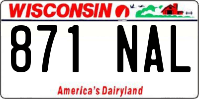 WI license plate 871NAL