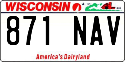 WI license plate 871NAV