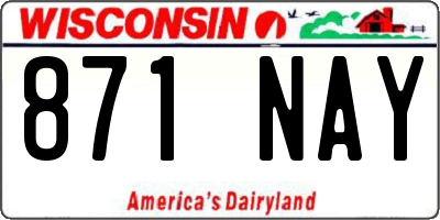 WI license plate 871NAY