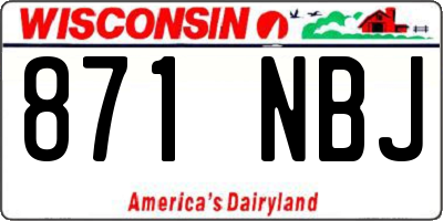WI license plate 871NBJ