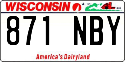 WI license plate 871NBY