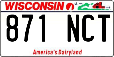 WI license plate 871NCT