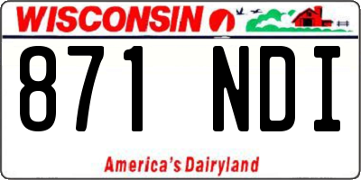 WI license plate 871NDI