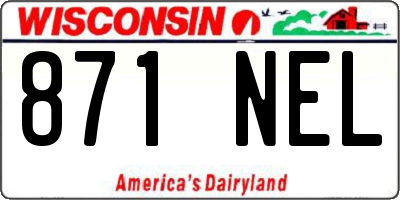 WI license plate 871NEL
