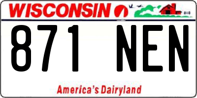 WI license plate 871NEN