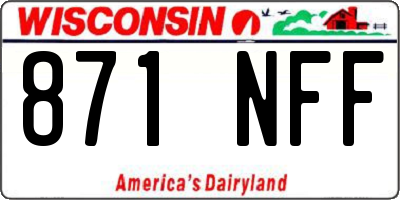WI license plate 871NFF