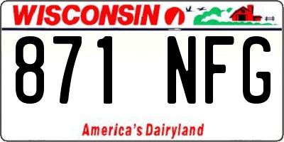 WI license plate 871NFG
