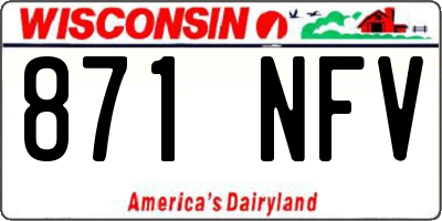 WI license plate 871NFV