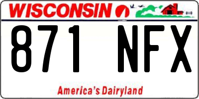 WI license plate 871NFX