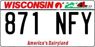 WI license plate 871NFY