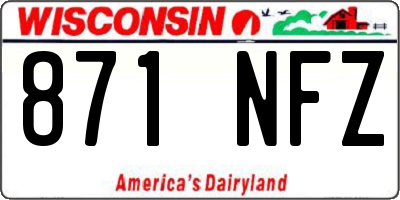 WI license plate 871NFZ