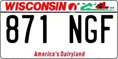 WI license plate 871NGF