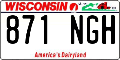 WI license plate 871NGH