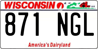 WI license plate 871NGL
