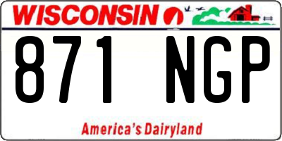 WI license plate 871NGP