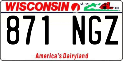 WI license plate 871NGZ