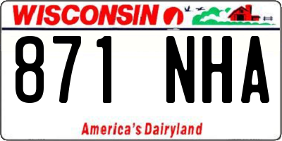 WI license plate 871NHA