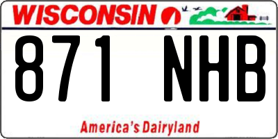 WI license plate 871NHB