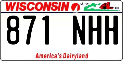 WI license plate 871NHH