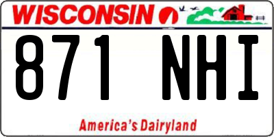 WI license plate 871NHI